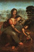  Leonardo  Da Vinci Virgin and Child with St Anne Sweden oil painting artist
